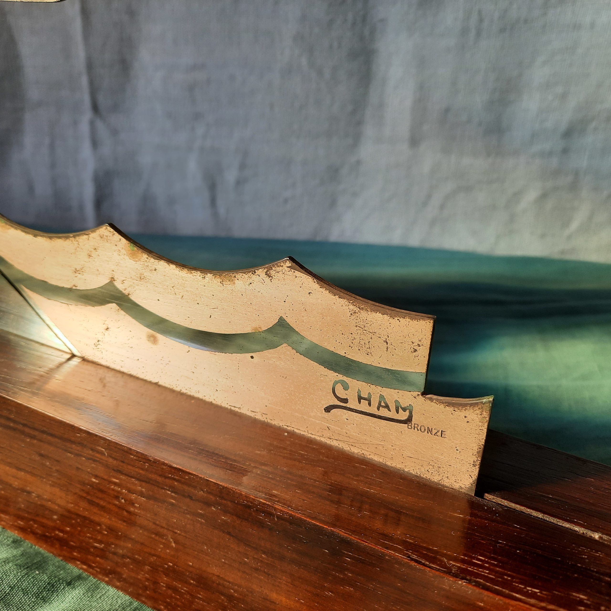 Hydravion art déco Cham en bronze