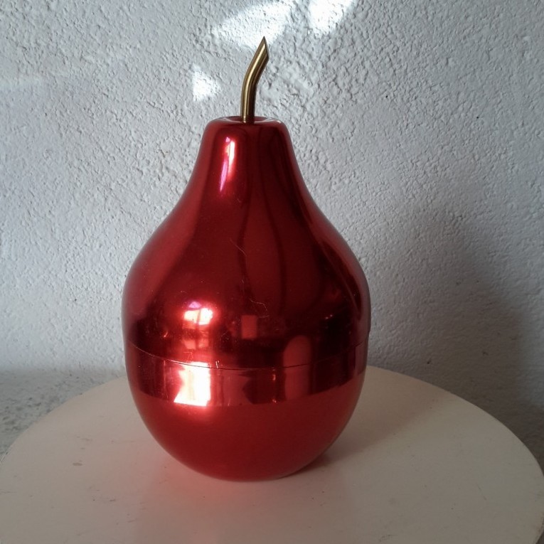 Seau à Glaçons Vintage En Aluminium - Argenté - État Correct